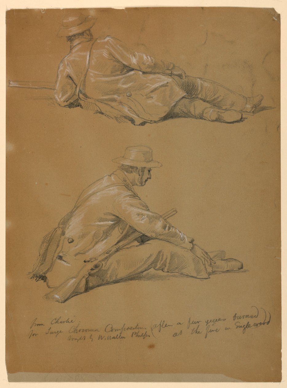 Rajz, A művész két tanulmánya, 1864 alkotó: Daniel Huntington