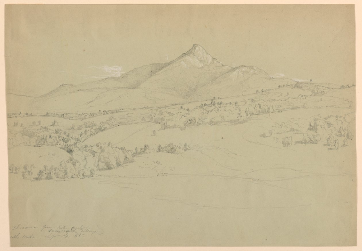 A Chocorua-hegy a Tamworth Village melletti dombról alkotó: Daniel Huntington