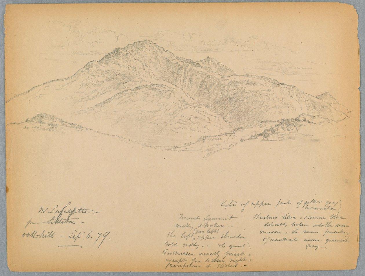 Mt. Lafayette Oak Hillből, Littletonból, New Hampshire-ből alkotó: Daniel Huntington