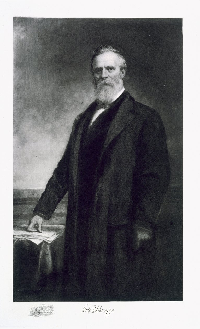 Rutherford B. Hayes, az Amerikai Egyesült Államok 19. elnöke, pub. 1901 (mélynyomás) alkotó: Daniel Huntington
