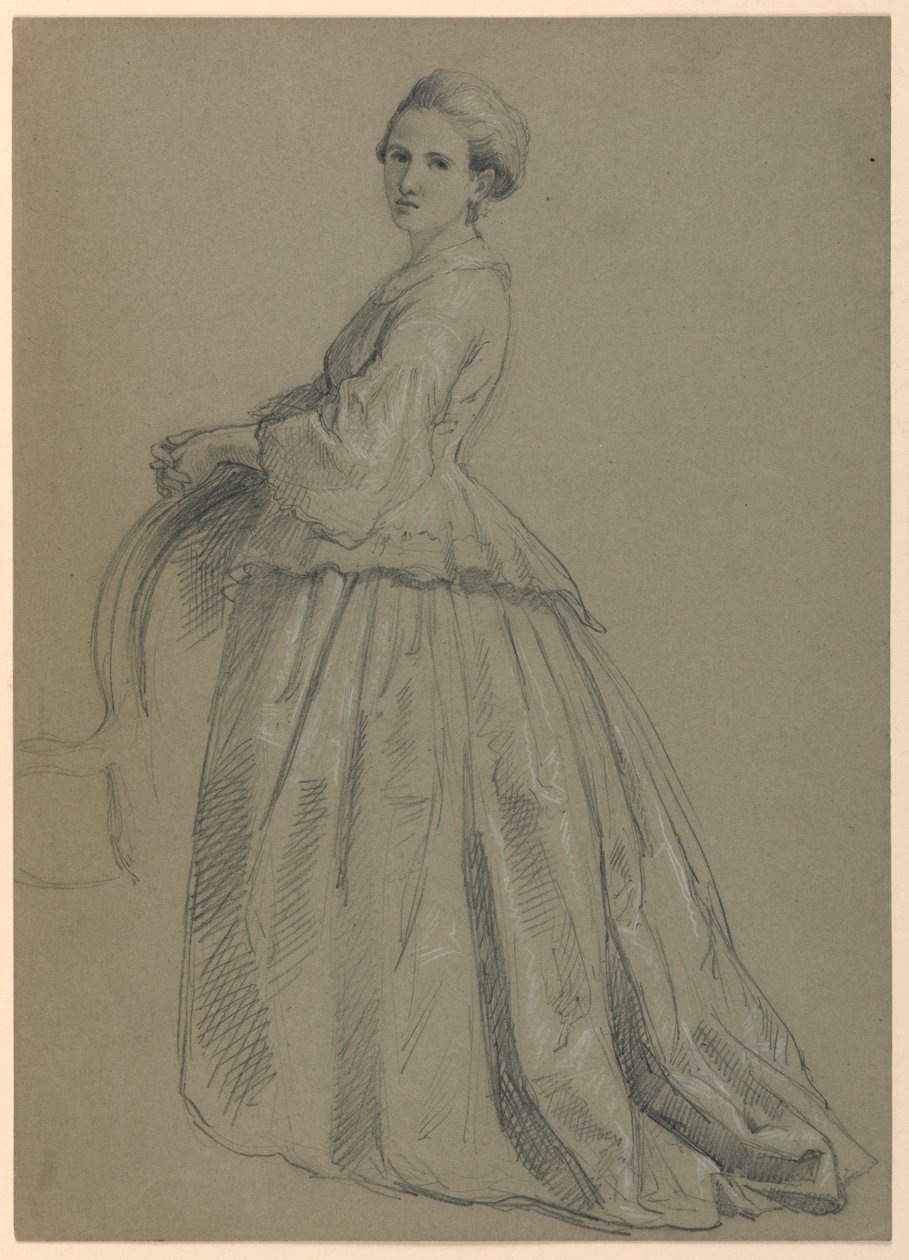 Sophia Chew tanulmánya a "The Republican Court" számára (Lady Washington fogadásának napja) alkotó: Daniel Huntington