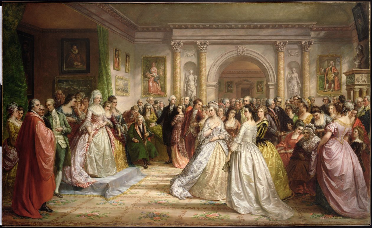 A Köztársasági Bíróság (Lady Washingtons fogadása) 1861 alkotó: Daniel Huntington