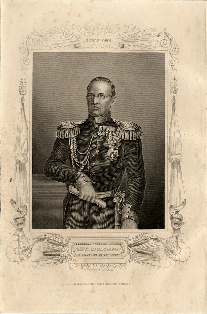 Mihail Dmitrijevics Gorcsakov herceg portréja 1795-1861, 1856 alkotó: Daniel John Pound