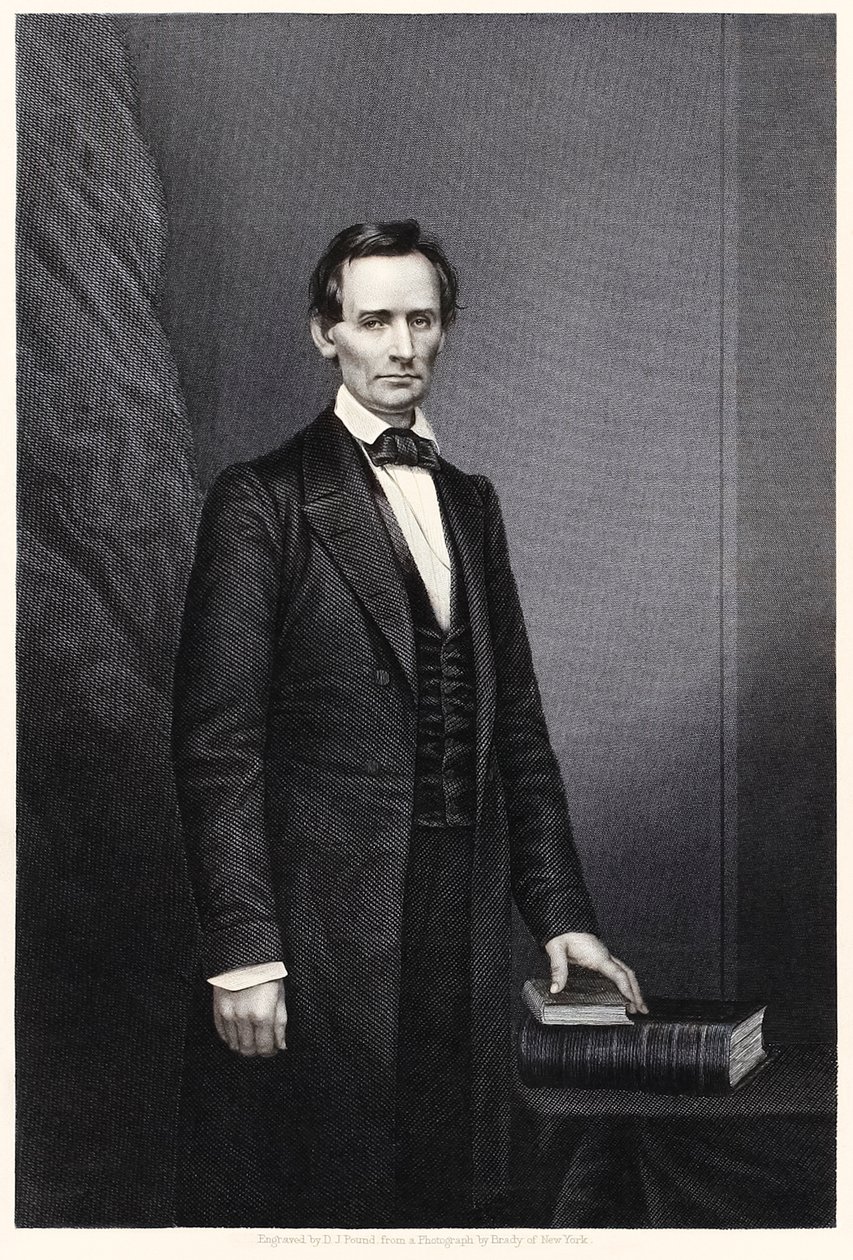 Abraham Lincoln: Az Egyesült Államok 16. elnöke (metszet) alkotó: Daniel John. Pound