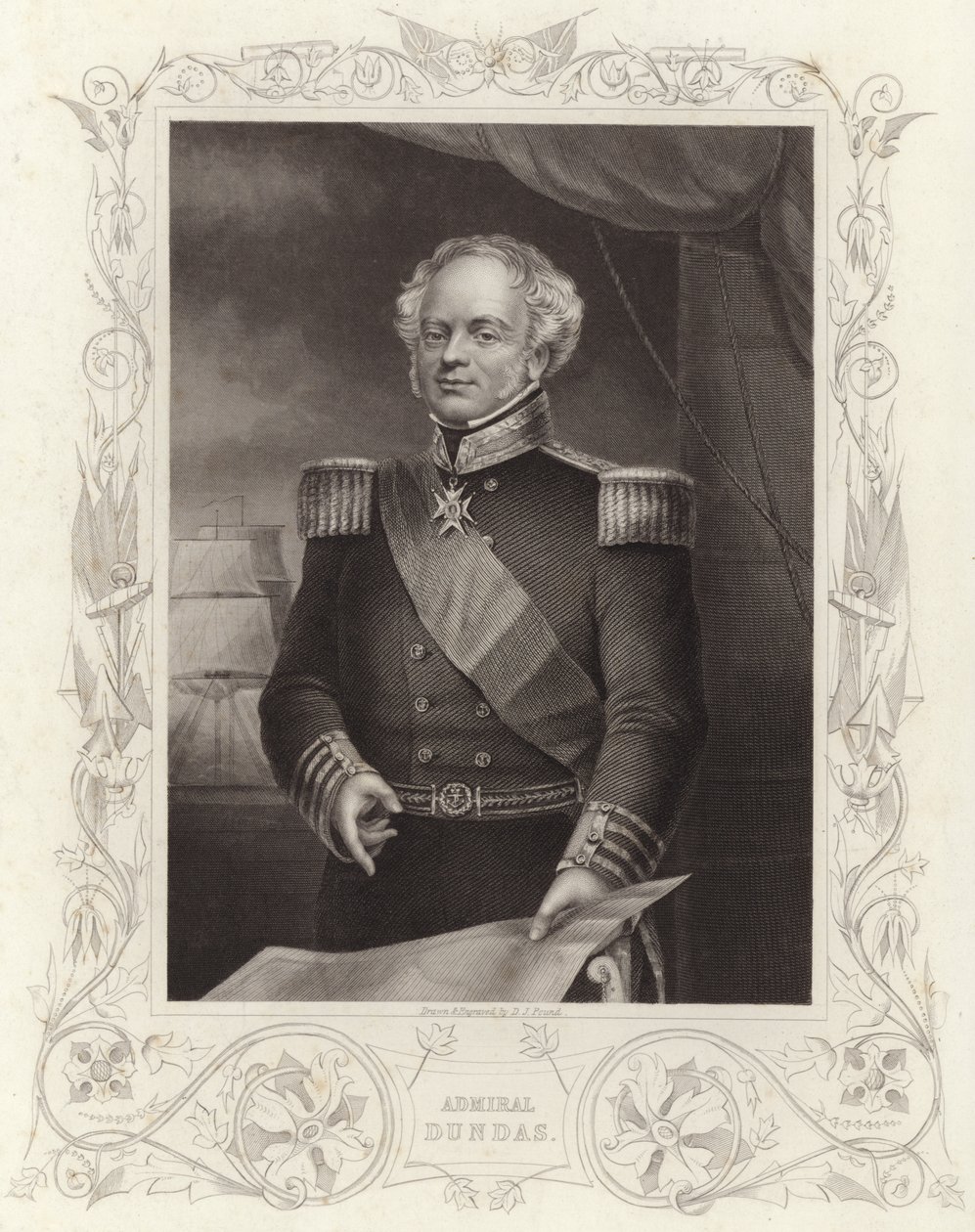 Dundas admirális (metszet) alkotó: Daniel John. Pound
