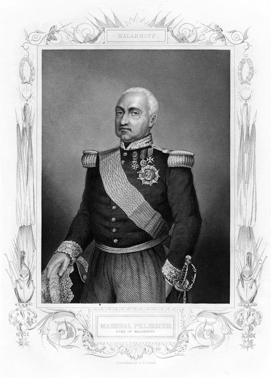 Célozható Jean Jacques Pelissier, Malakoff hercege, Franciaország marsallja, 19. század. alkotó: Daniel John Pound