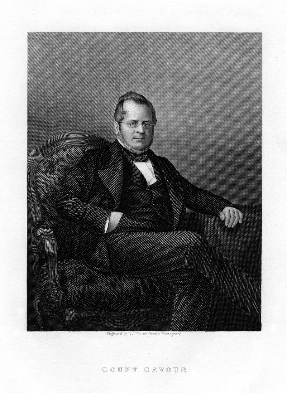 Camillo Benso di Cavour gróf, olasz politikus, XIX alkotó: Daniel John Pound
