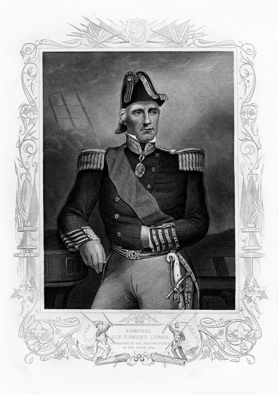 Edmund Lyons, 1. Lyons báró, a Fekete-tengeri Flotta parancsnoka, XIX. alkotó: Daniel John Pound