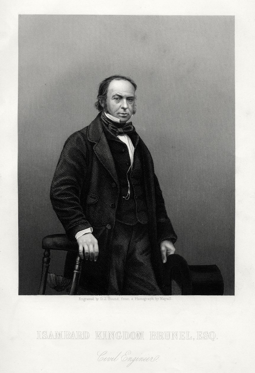 Isambard Kingdom Brunel brit mérnök, 1880. alkotó: Daniel John Pound