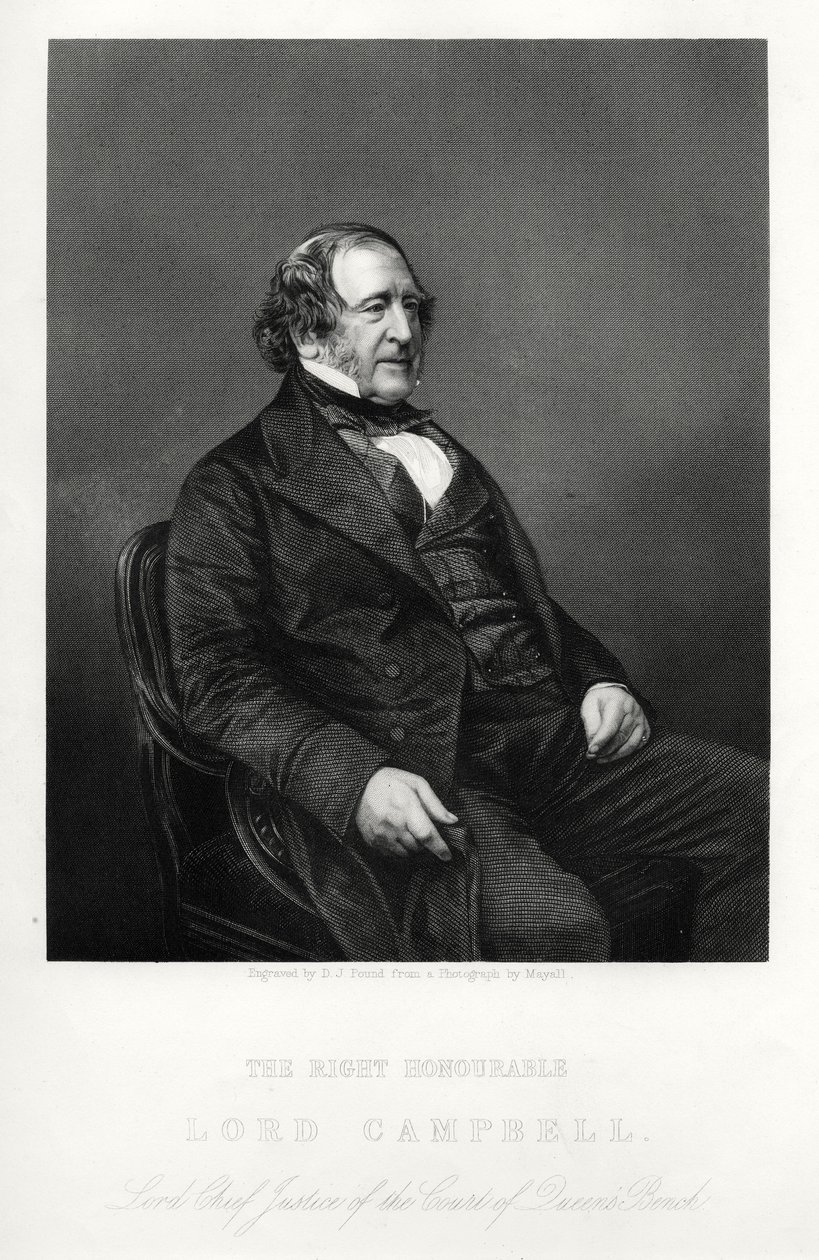 John Campbell, Campbell 1. báró, brit liberális politikus és jogász, 1880 alkotó: Daniel John Pound