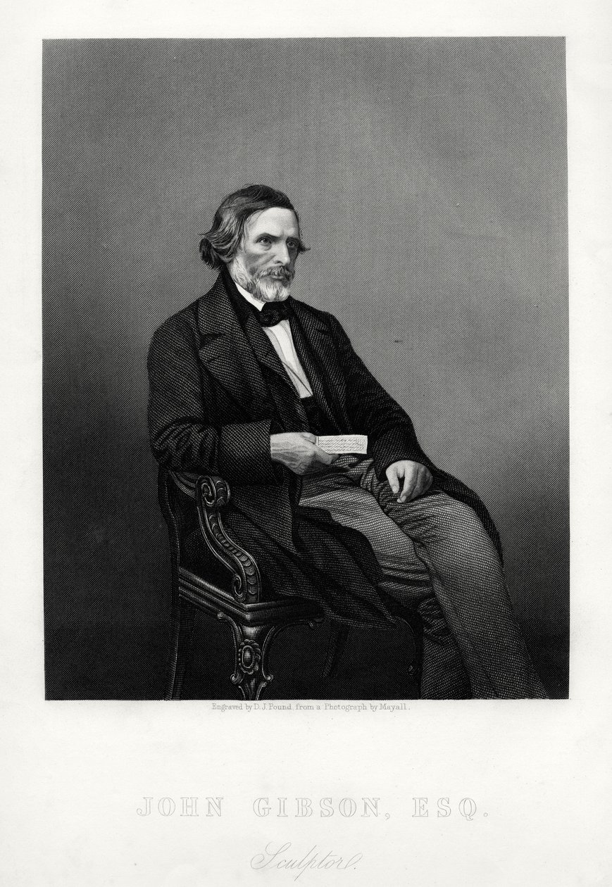 John Gibson, 1790-1866, brit szobrász, 1880. alkotó: Daniel John Pound
