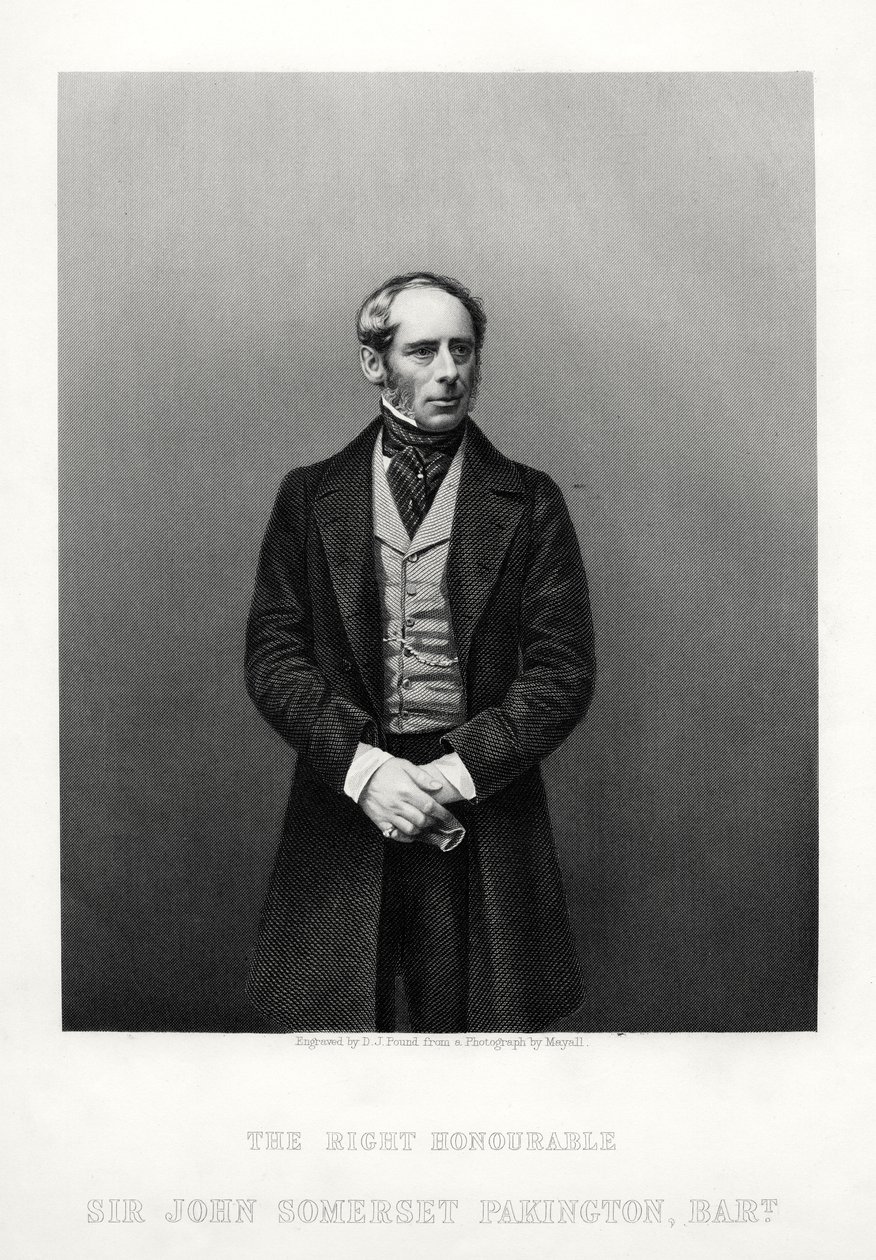 John Somerset Pakington, 1. Hampton báró, angol politikus, 1880. alkotó: Daniel John Pound