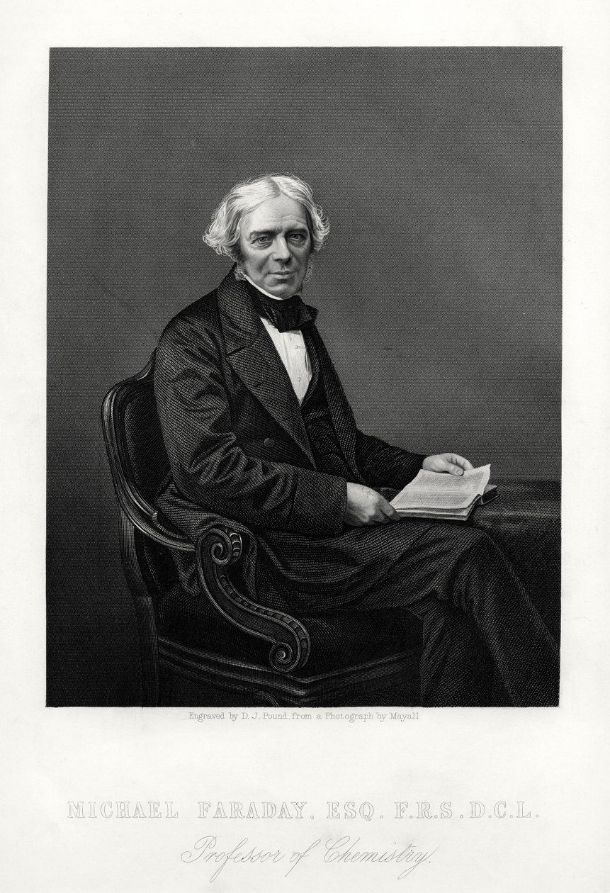 Michael Faraday brit tudós, 1880 alkotó: Daniel John Pound