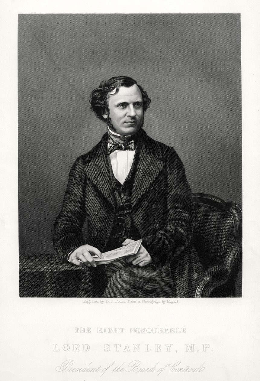 The Right Honorable Edward Henry Stanley, Derby 15. grófja, brit államférfi, 1880-ban. alkotó: Daniel John Pound