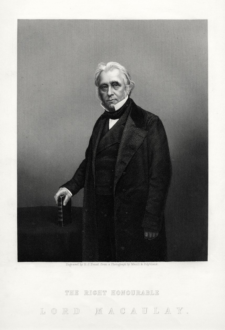 Thomas Babington Macaulay brit költő, történész és Whig-politikus, 1880-ban. alkotó: Daniel John Pound