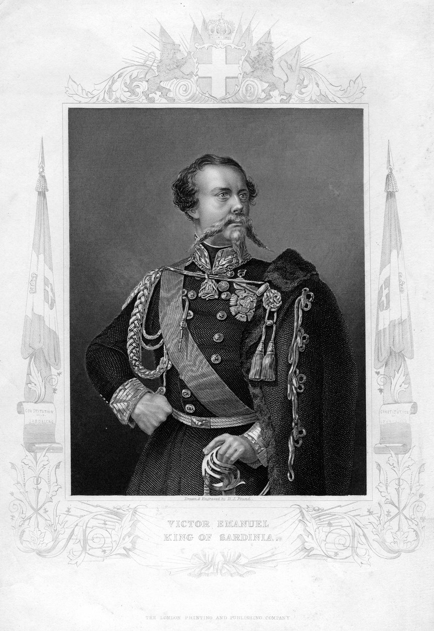 Victor Emanuel, Szardínia királya, 19. század. alkotó: Daniel John Pound