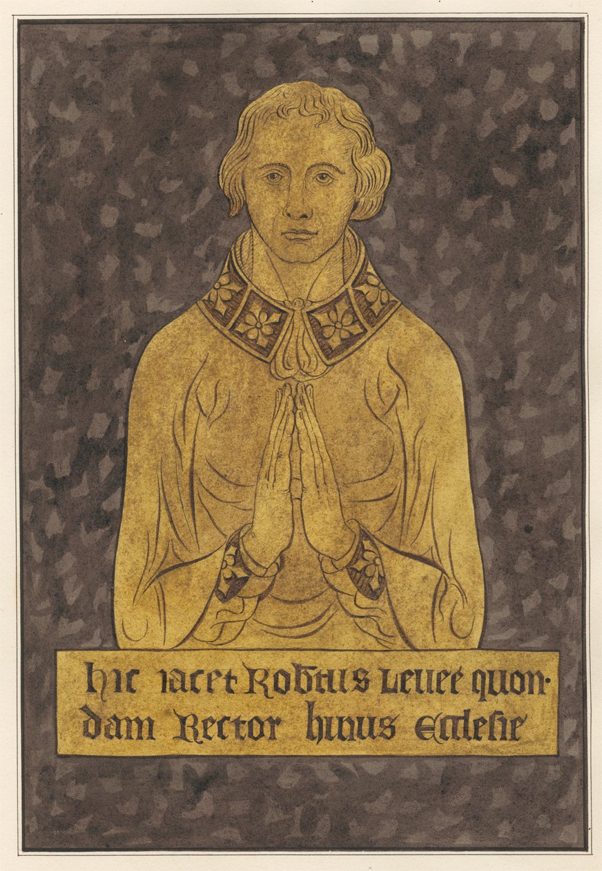 Sárgaréz tányér Robert Lellee számára a Hayes templomból alkotó: Daniel Lysons