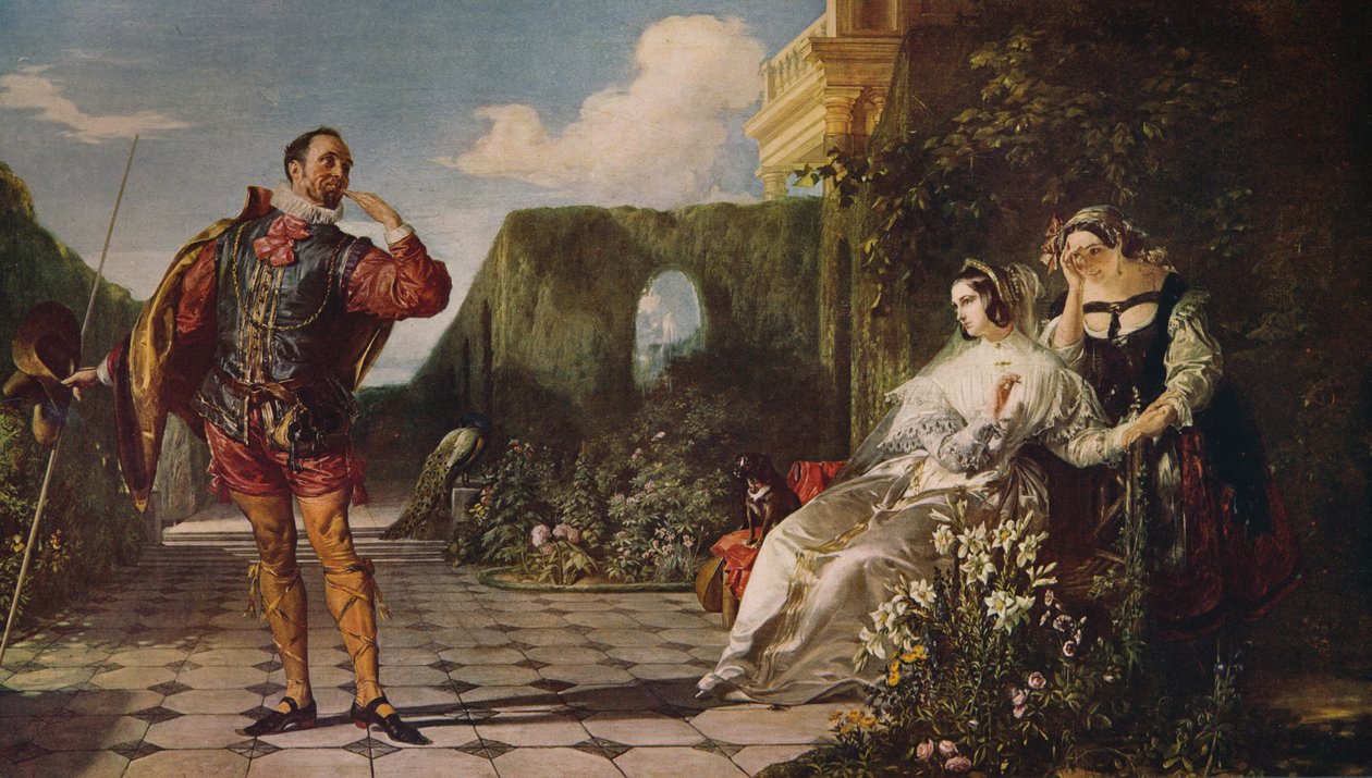 Malvolio és a grófnő, c1840, c1915 alkotó: Daniel Maclise