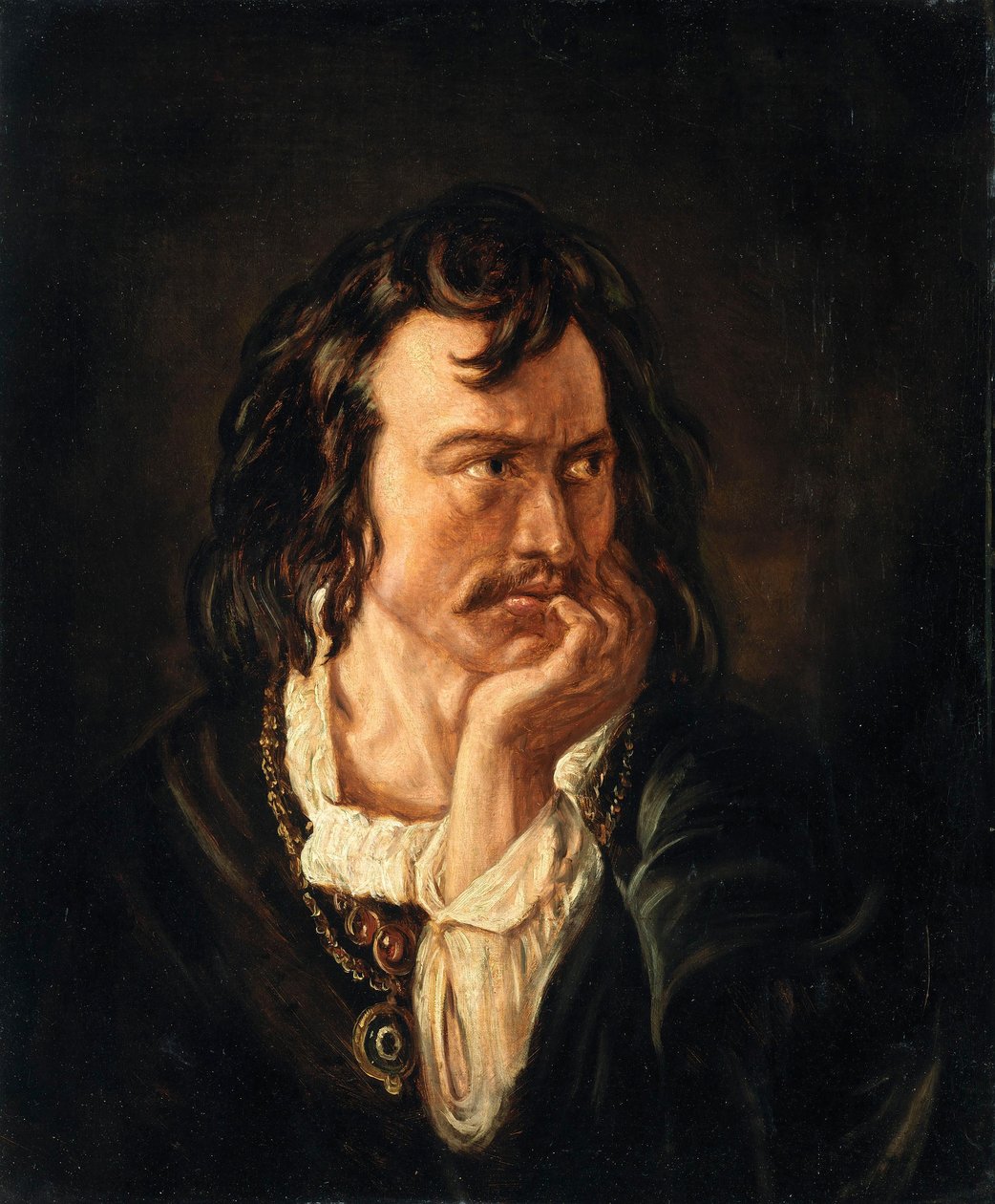 Edmund Kean (1787-1833) színész portréja Hamlet szerepében alkotó: Daniel Maclise