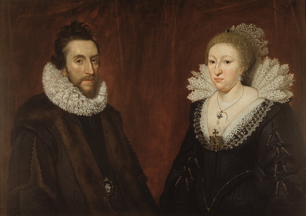 Thomas Howard, Arundel 14. „gyűjtő” grófja és felesége, Aletheia Talbot kettős portréja, 1618 alkotó: Daniel Mytens