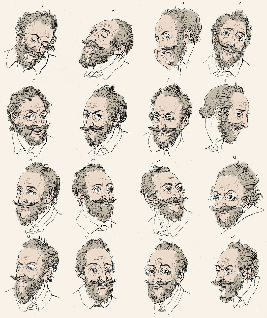 IV. Henrik francia király (1553-1610) a "" Esszék a fiziognómiáról, amelyek célja az emberiség megismerésének és szeretetének előmozdítása" című könyvében" John Caspar LAVATER – Metszet Daniel Chodowiecki nyomán alkotó: Daniel Nikolaus (after) Chodowiecki