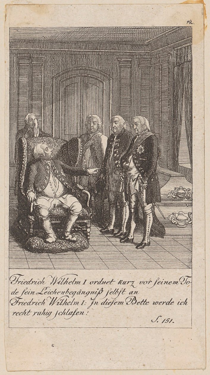 A „Brandenburg története” sorozat 12. lapja alkotó: Daniel Nikolaus Chodowiecki
