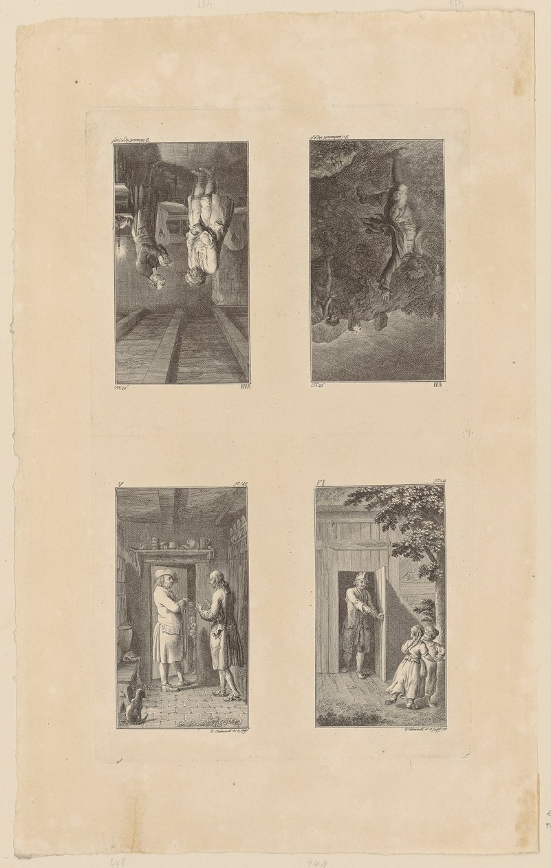 5–8. lap Pestalozzi „Lienhard és Gertrud” című művéhez alkotó: Daniel Nikolaus Chodowiecki