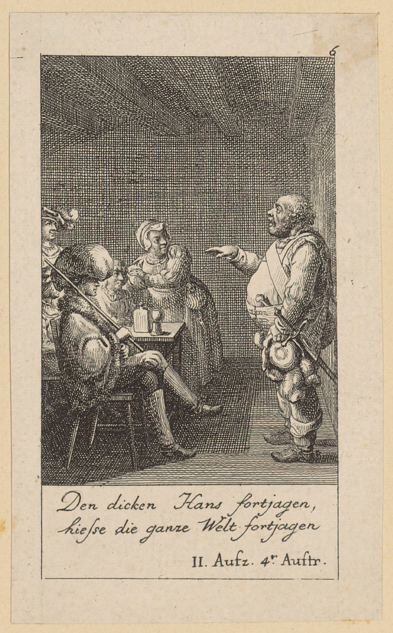 6. lap Shakespeare „IV. Henrik király” című művéhez alkotó: Daniel Nikolaus Chodowiecki