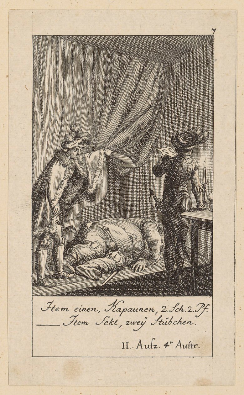 7. lap Shakespeare „IV. Henrik király” című művéhez alkotó: Daniel Nikolaus Chodowiecki