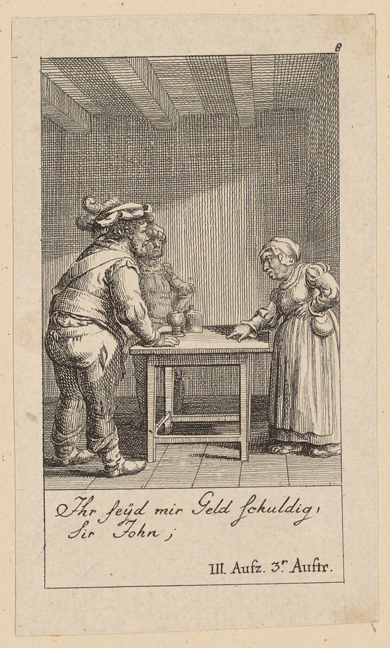8. lap Shakespeare „IV. Henrik király” című művéhez alkotó: Daniel Nikolaus Chodowiecki