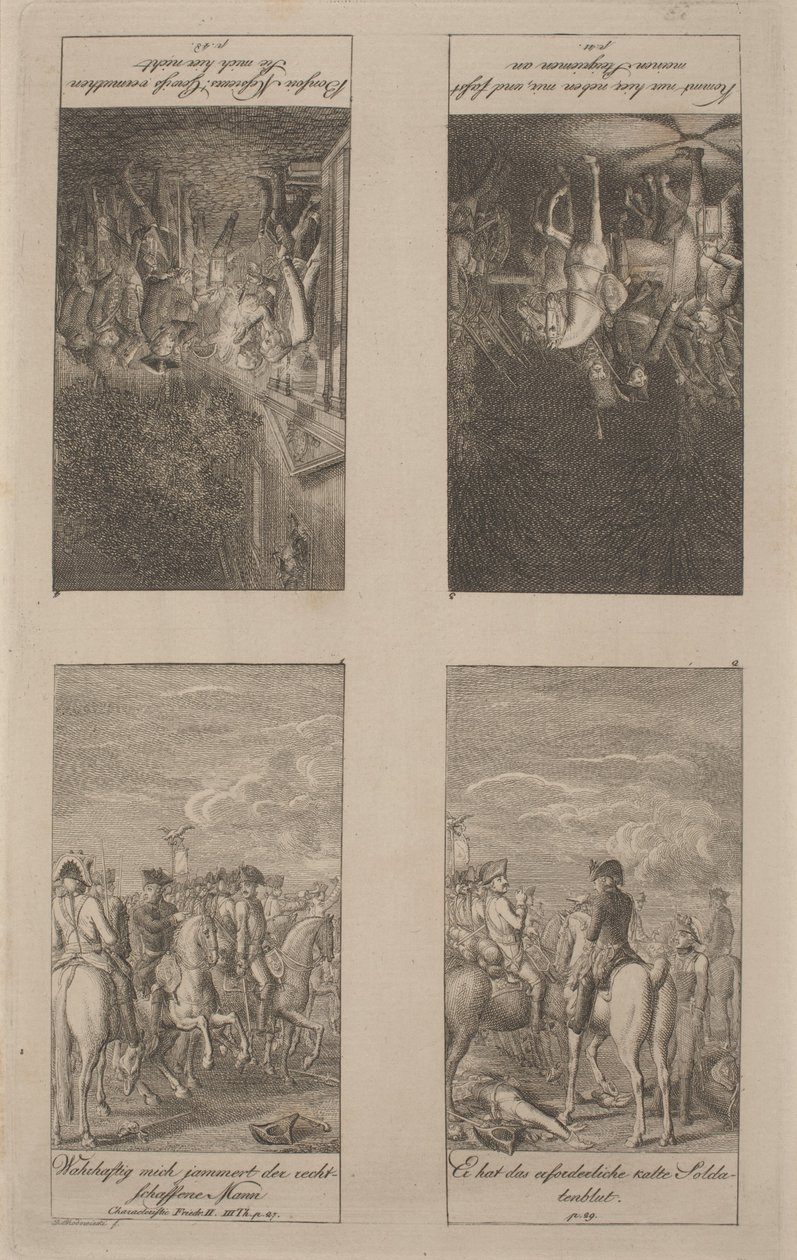 Frigyes király jellemzői (III. rész) alkotó: Daniel Nikolaus Chodowiecki