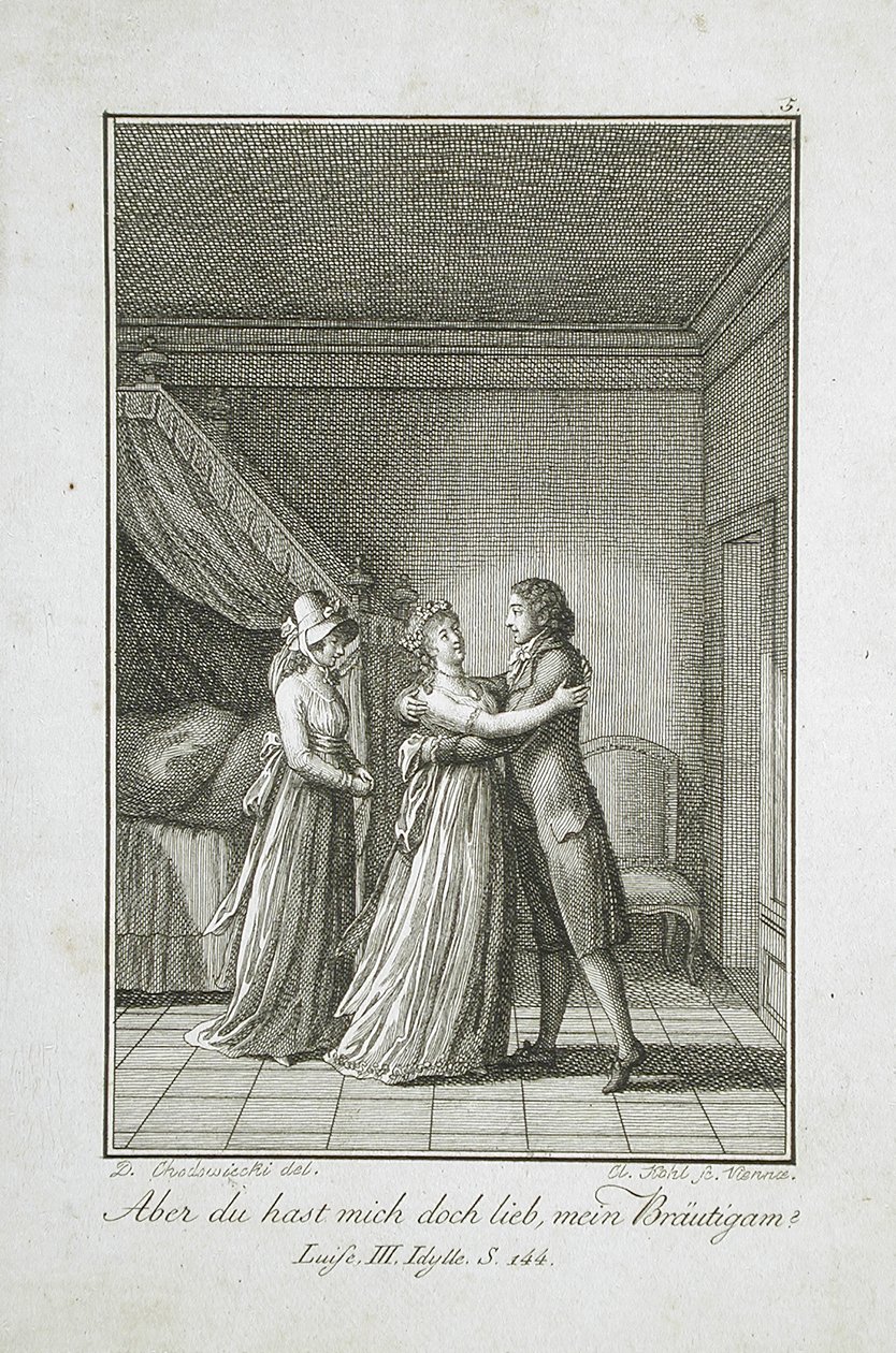 Illusztráció a „Becker 1798-as almanachjához” című műhöz alkotó: Daniel Nikolaus Chodowiecki