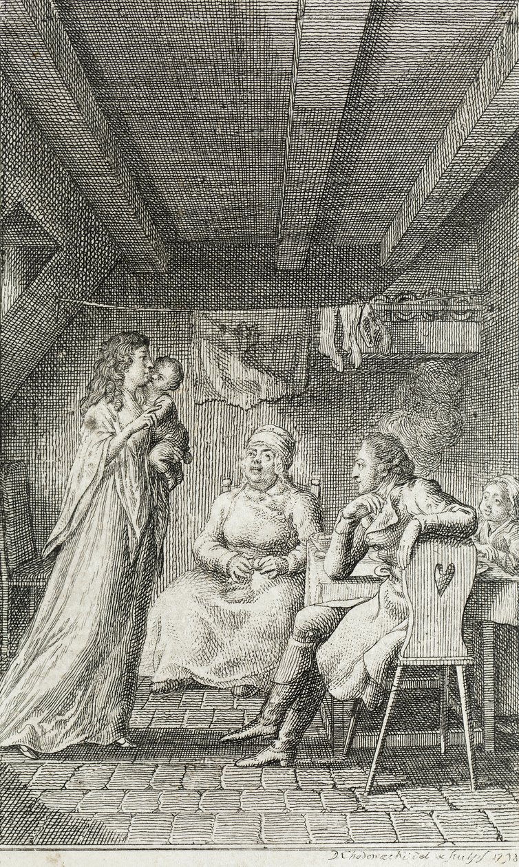 Illusztráció a „Becker 1799-es almanachja” című kiadványhoz alkotó: Daniel Nikolaus Chodowiecki