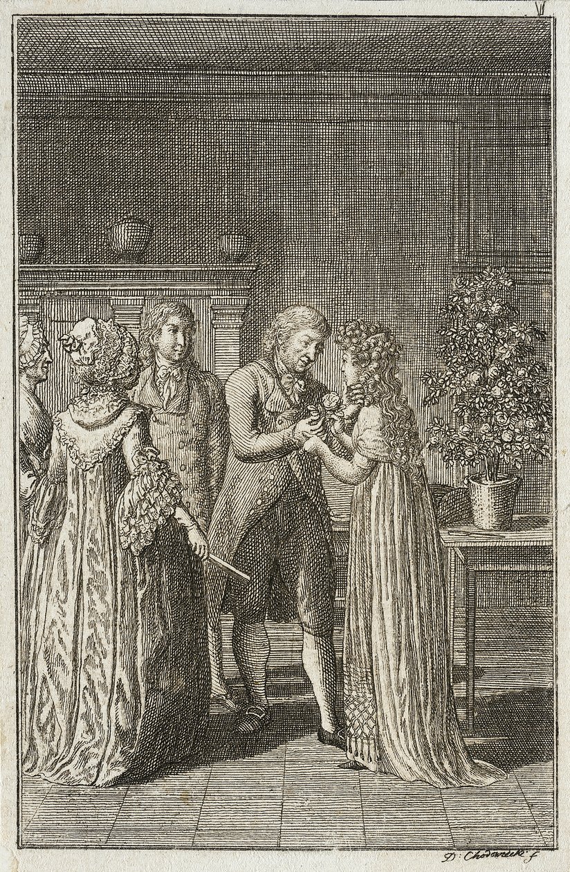 Illusztráció a „Becker 1800-as almanachja” című kiadványhoz alkotó: Daniel Nikolaus Chodowiecki