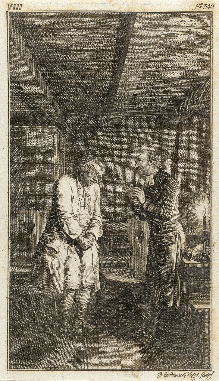 Illusztráció Henry Pestalozzi „Leonard és Gertrud, avagy a falu szokásai” című művéhez alkotó: Daniel Nikolaus Chodowiecki