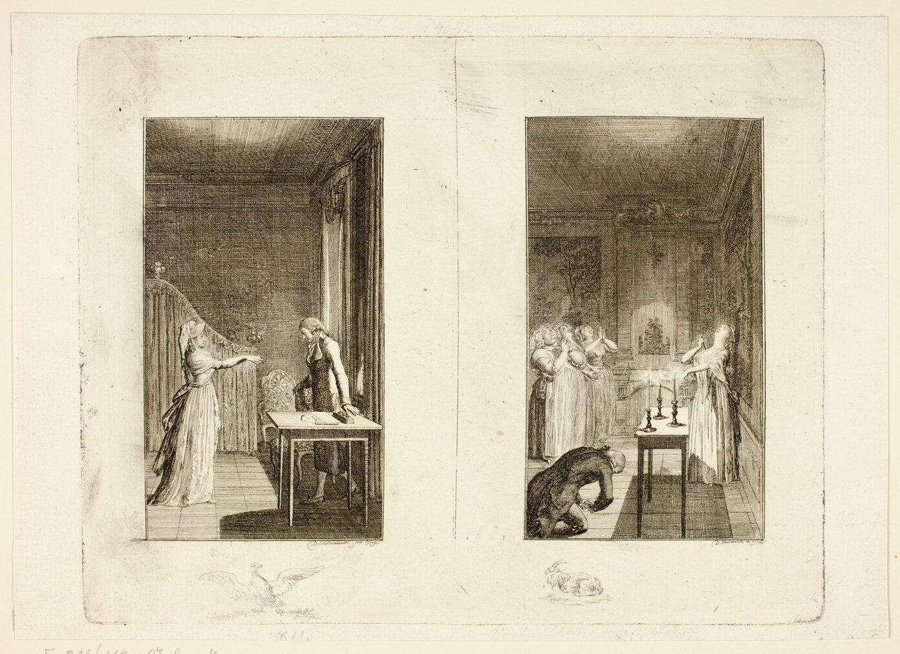 Illusztráció Samuel Richardson Clarissa című művéhez alkotó: Daniel Nikolaus Chodowiecki