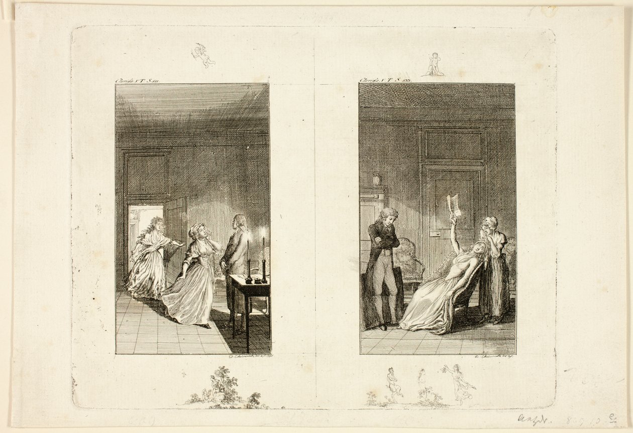 Illusztráció Samuel Richardson Clarissa című művéhez alkotó: Daniel Nikolaus Chodowiecki