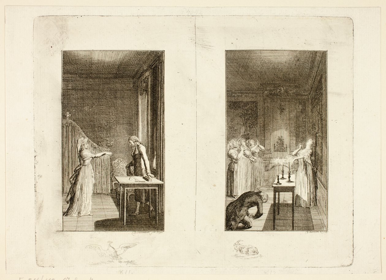 Illusztráció Samuel Richardson Clarissa című művéhez alkotó: Daniel Nikolaus Chodowiecki