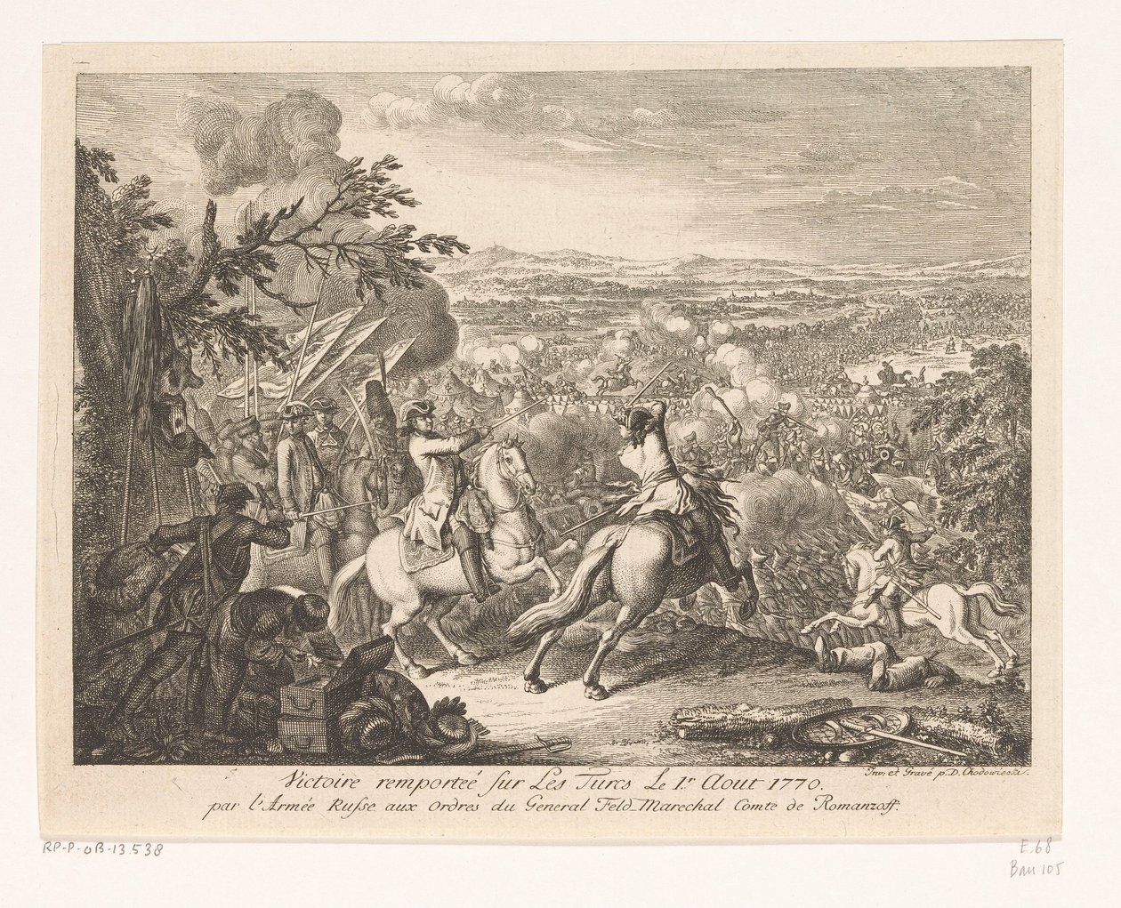 Rumjantsev tábornok győzelme a cahuli csatában, 1770 Victoire remportée sur les Turces Le 1.r Aout 1770 par l