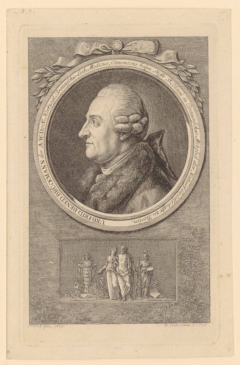 U. F. B. Brückmann portréja alkotó: Daniel Nikolaus Chodowiecki