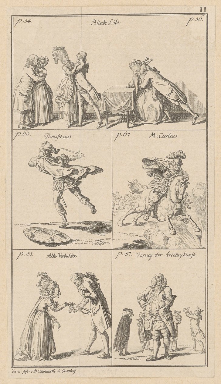 II. táblázat Erasmus „A bolondság dicsérete” című művéhez alkotó: Daniel Nikolaus Chodowiecki