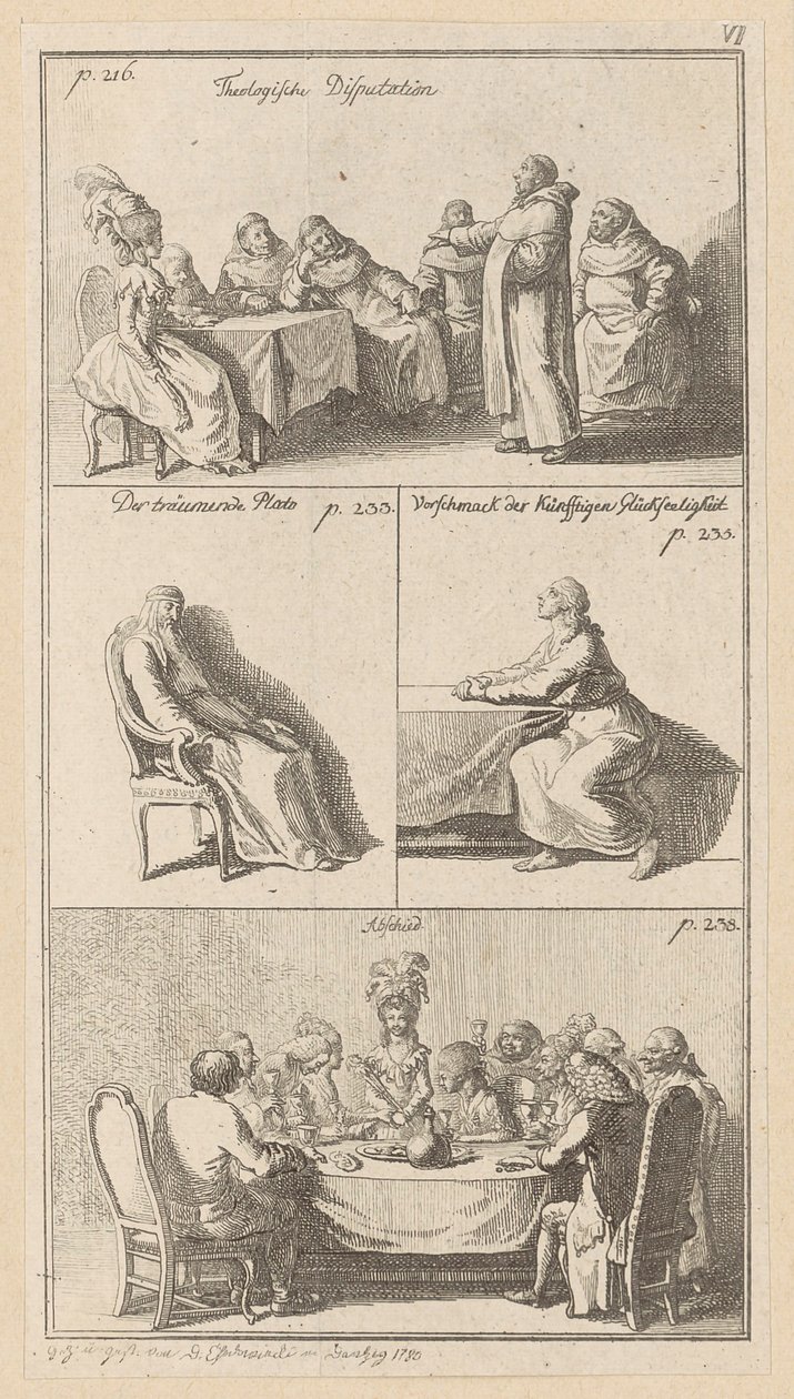 VI. táblázat Erasmus „Az ostobaság dicsérete” című művéhez alkotó: Daniel Nikolaus Chodowiecki
