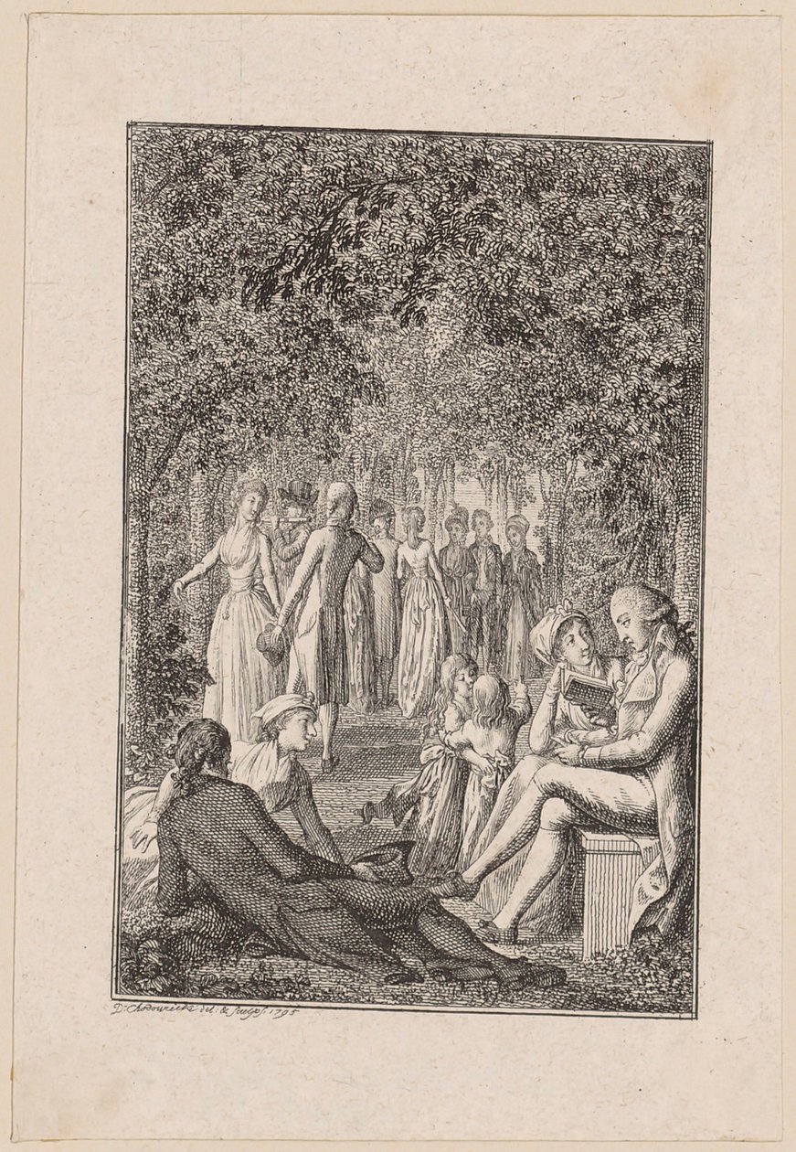 Címlapréz Beckers „Taschenbuch [...] für 1796” című művéhez alkotó: Daniel Nikolaus Chodowiecki