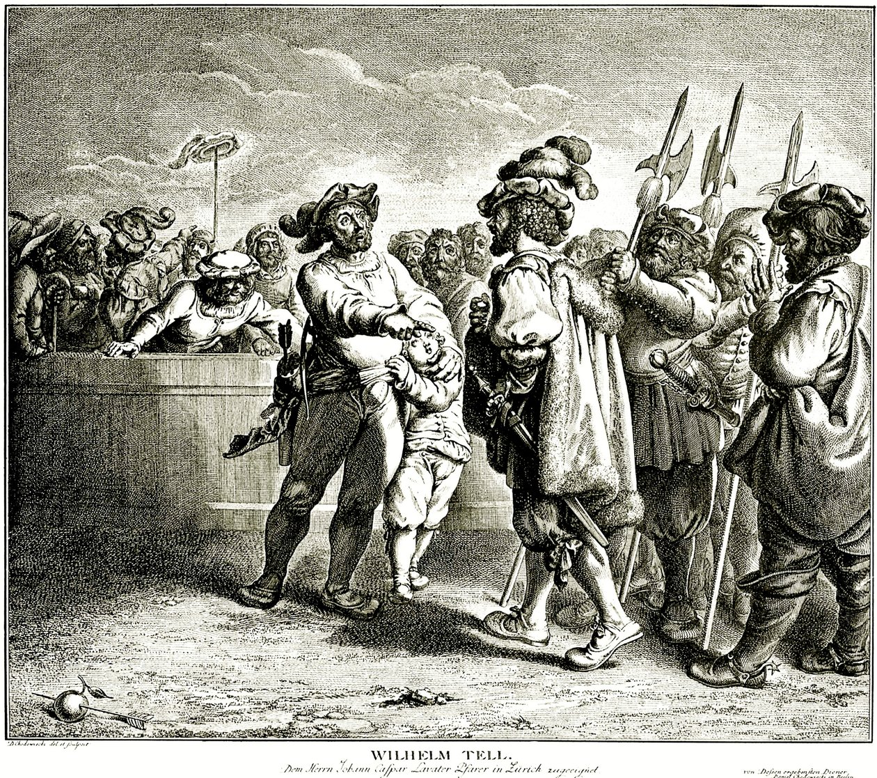 Tell Vilmos, 1781. alkotó: Daniel Nikolaus Chodowiecki