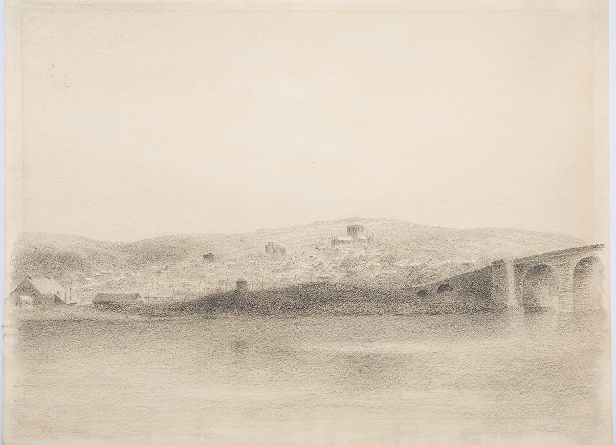 Hexham, 1916 körül (szén papíron) alkotó: Daniel Oliver