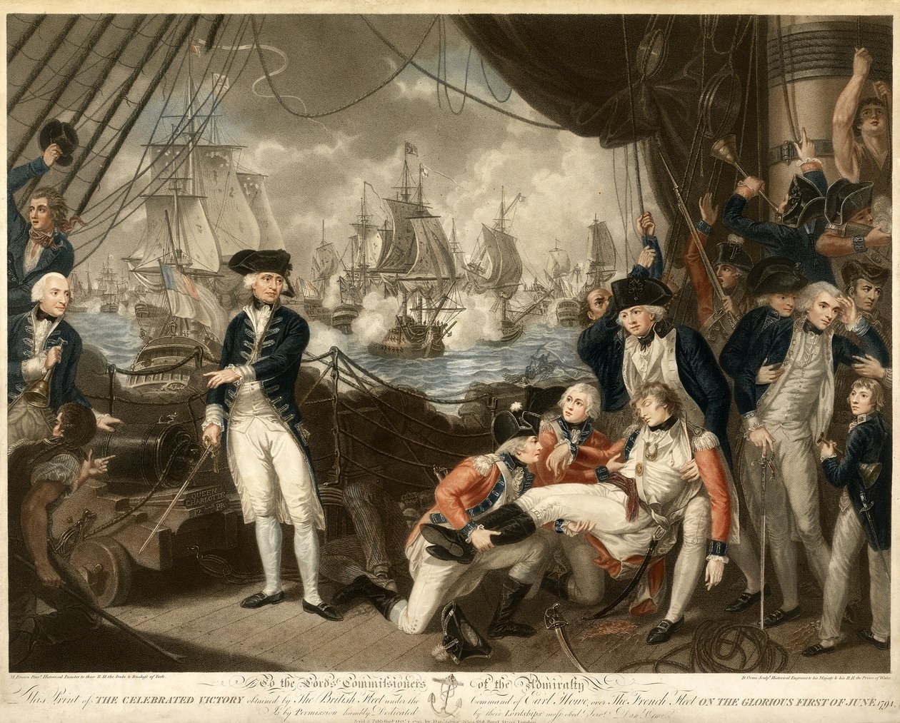 Lord Howe győzelme 1794. június dicsőséges elsején, kocsma. 1795 alkotó: Daniel Orme