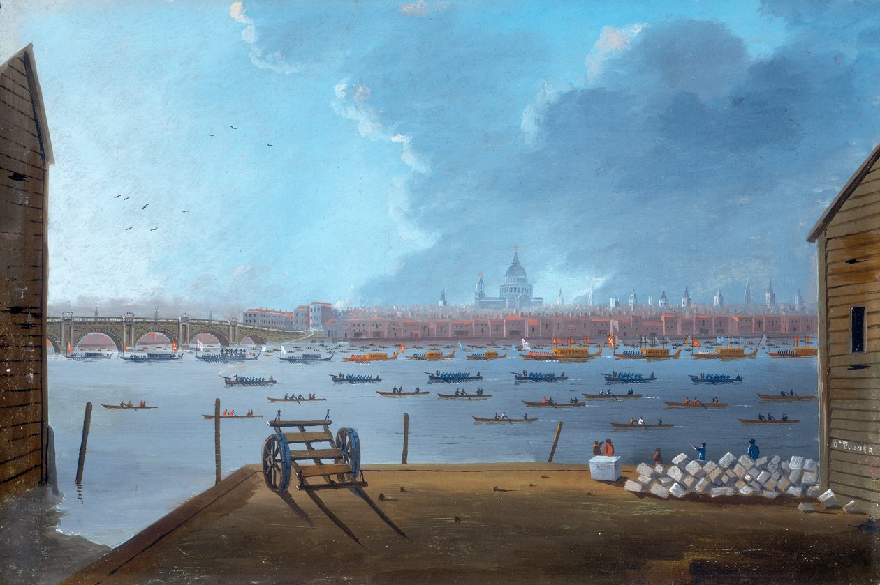 „Lord Nelson temetési menete a Temzén”, 1806 alkotó: Daniel Turner