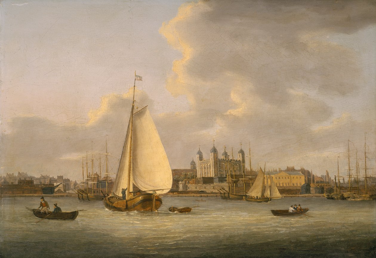 „A londoni Tower a folyótól”, 1770-c1818 alkotó: Daniel Turner