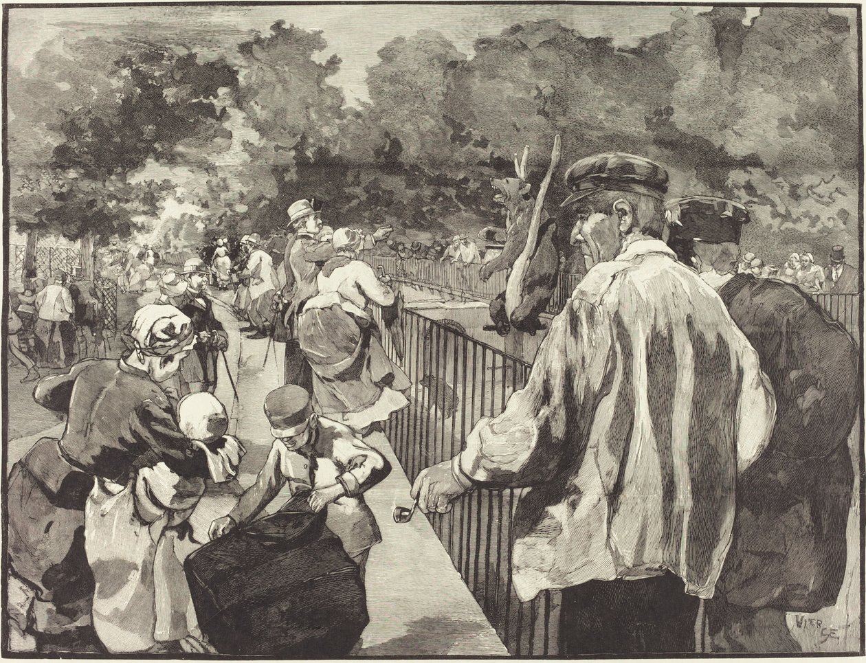 A Jardin des Plantesben, 1889. alkotó: Daniel Urrabieta Vierge