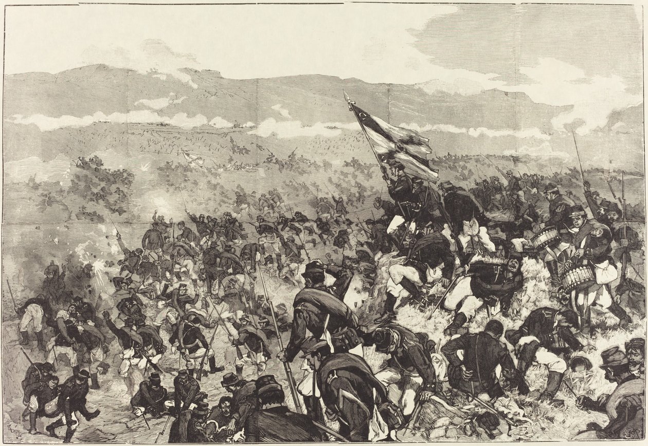 Plevnai csata. július 30., Attack on the Heights..., 18831890. alkotó: Daniel Urrabieta Vierge